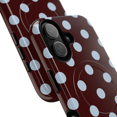 Cherry & Blue Polka Dot Magnetic Phone Case by etchd, view 87