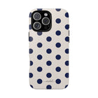 Navy & Cream Polka Dot Phone Case
