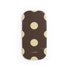 Brown & Butter Polka Dot Click-On Phone Grip