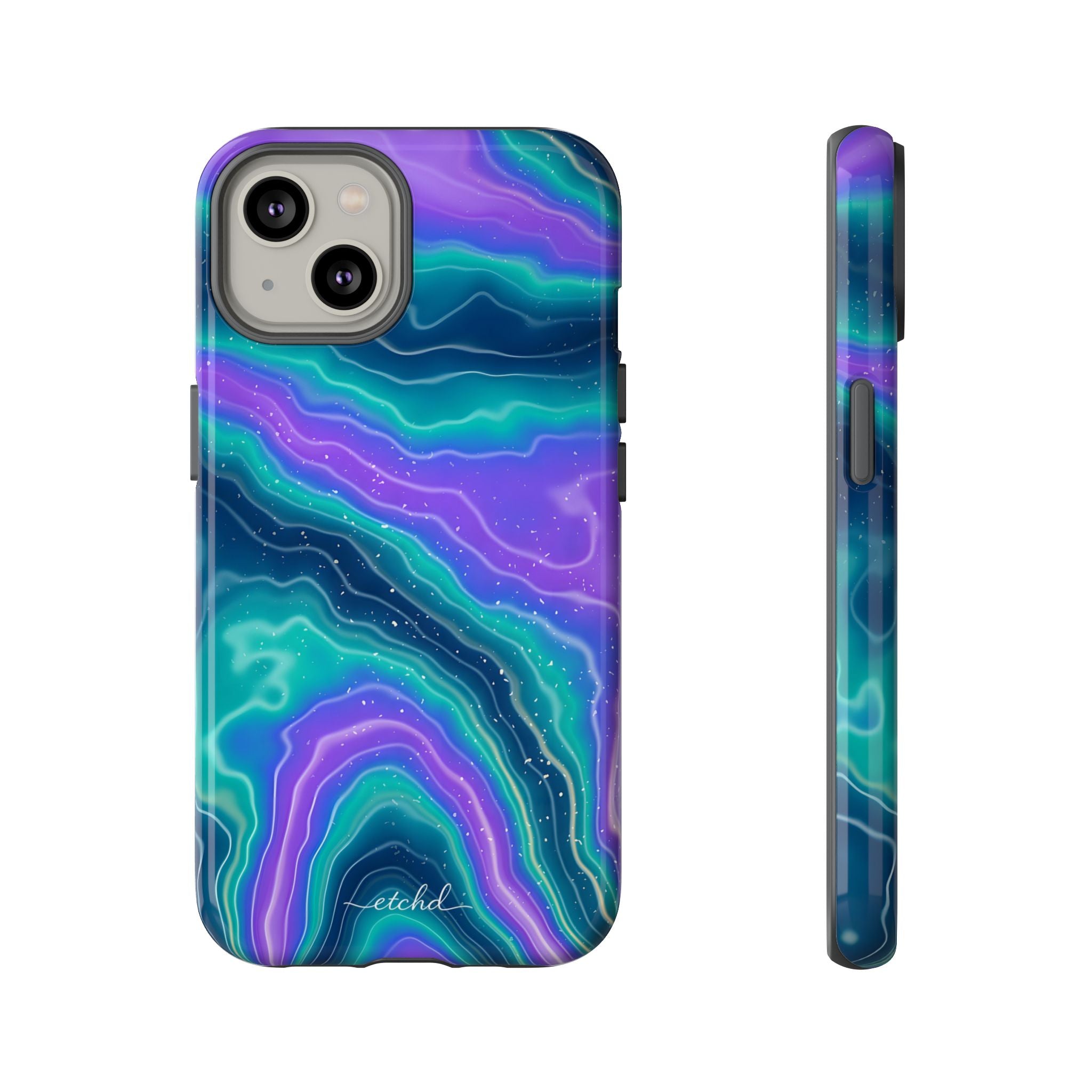 Peacock Ink Phone Case by etchd, view 2