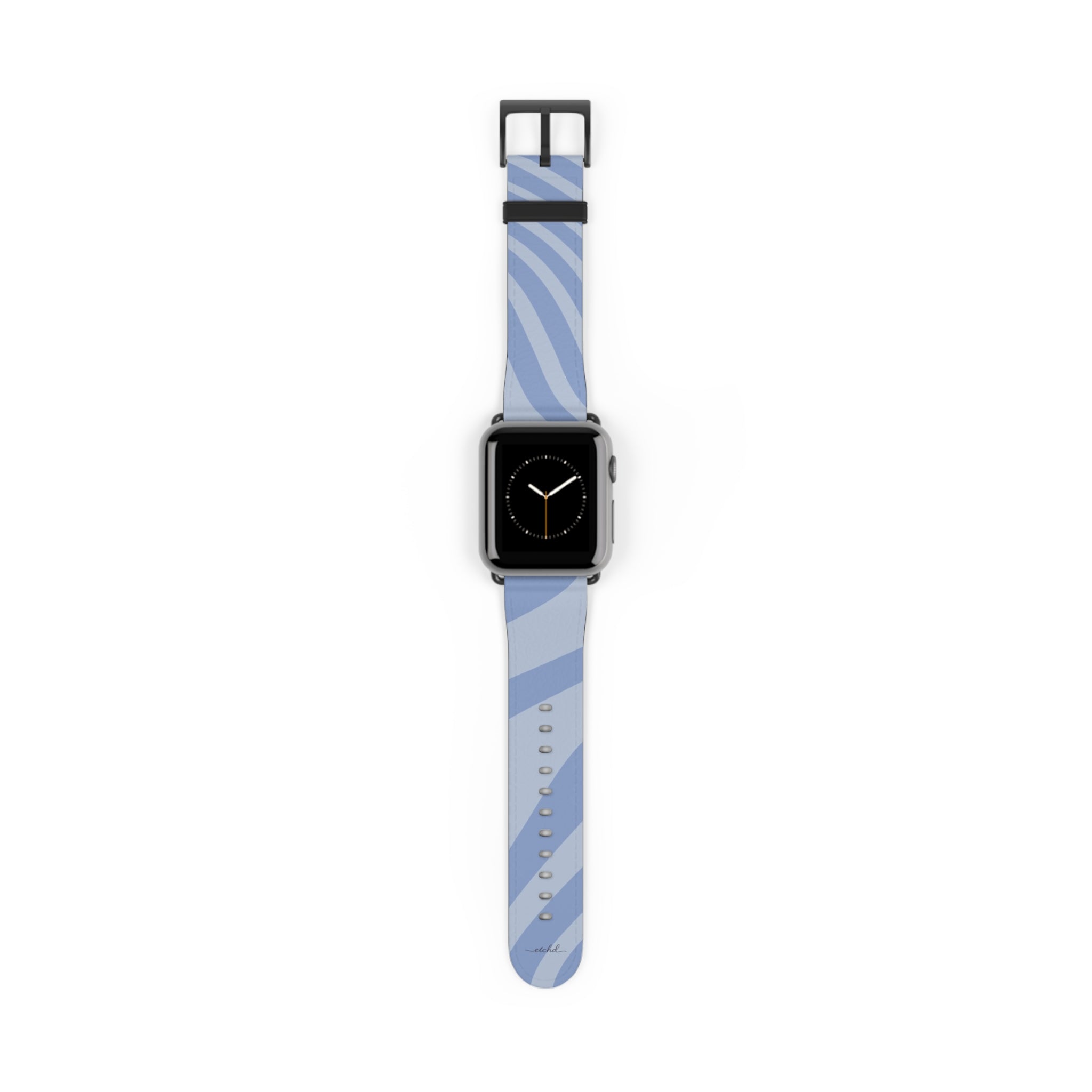 Blue Curved Lines Smartwatch Strap by etchd