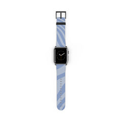 Blue Curved Lines Smartwatch Strap by etchd
