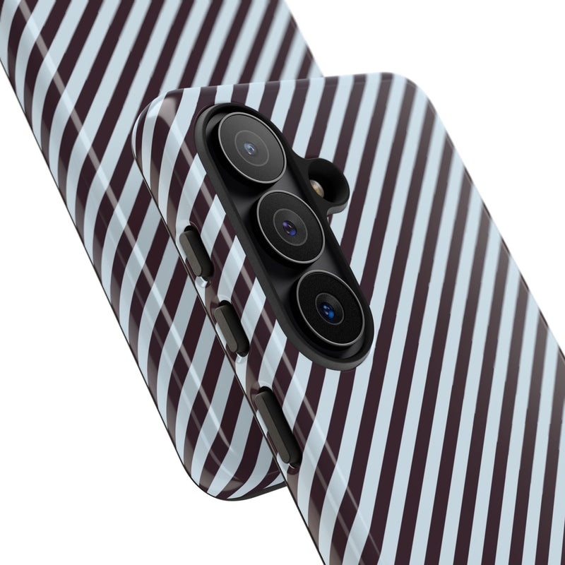 Plum & Blue Striped Diagonal Phone Case by etchd, view 209