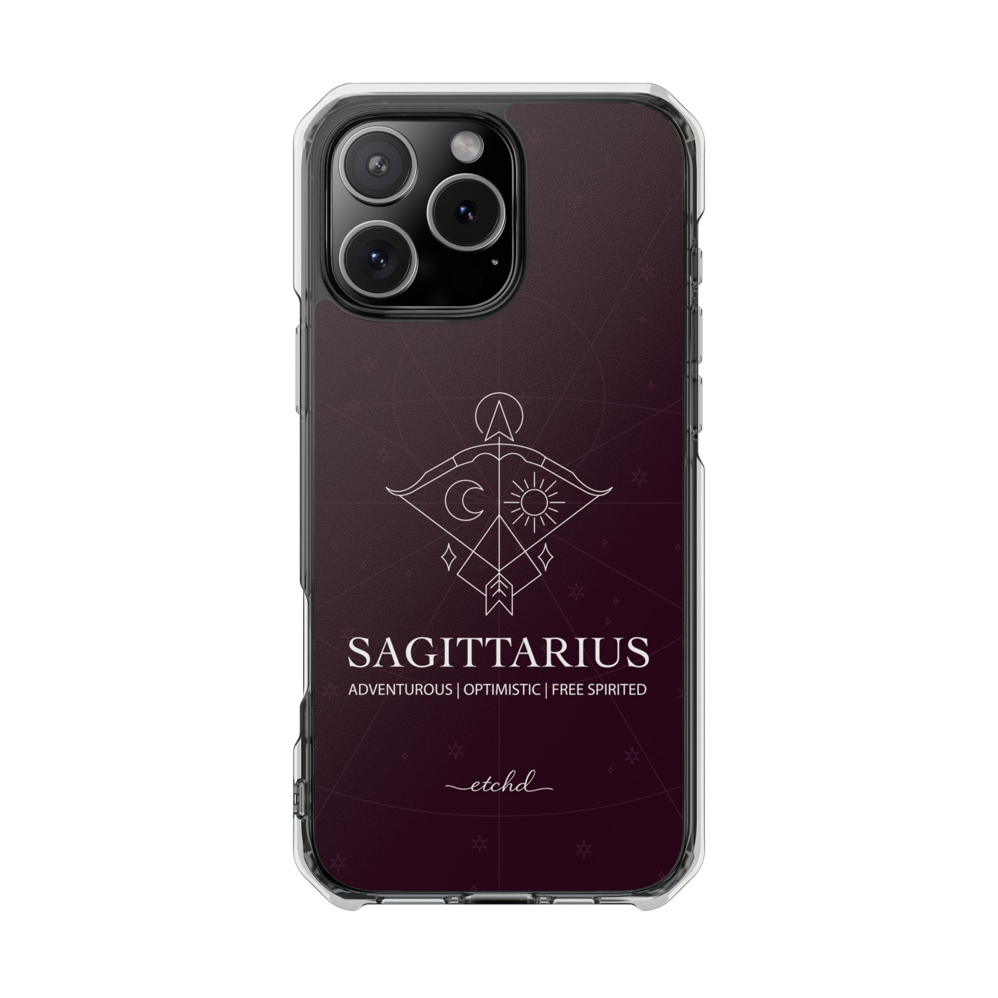 Sagittarius Clear Magnetic Phone Case by etchd