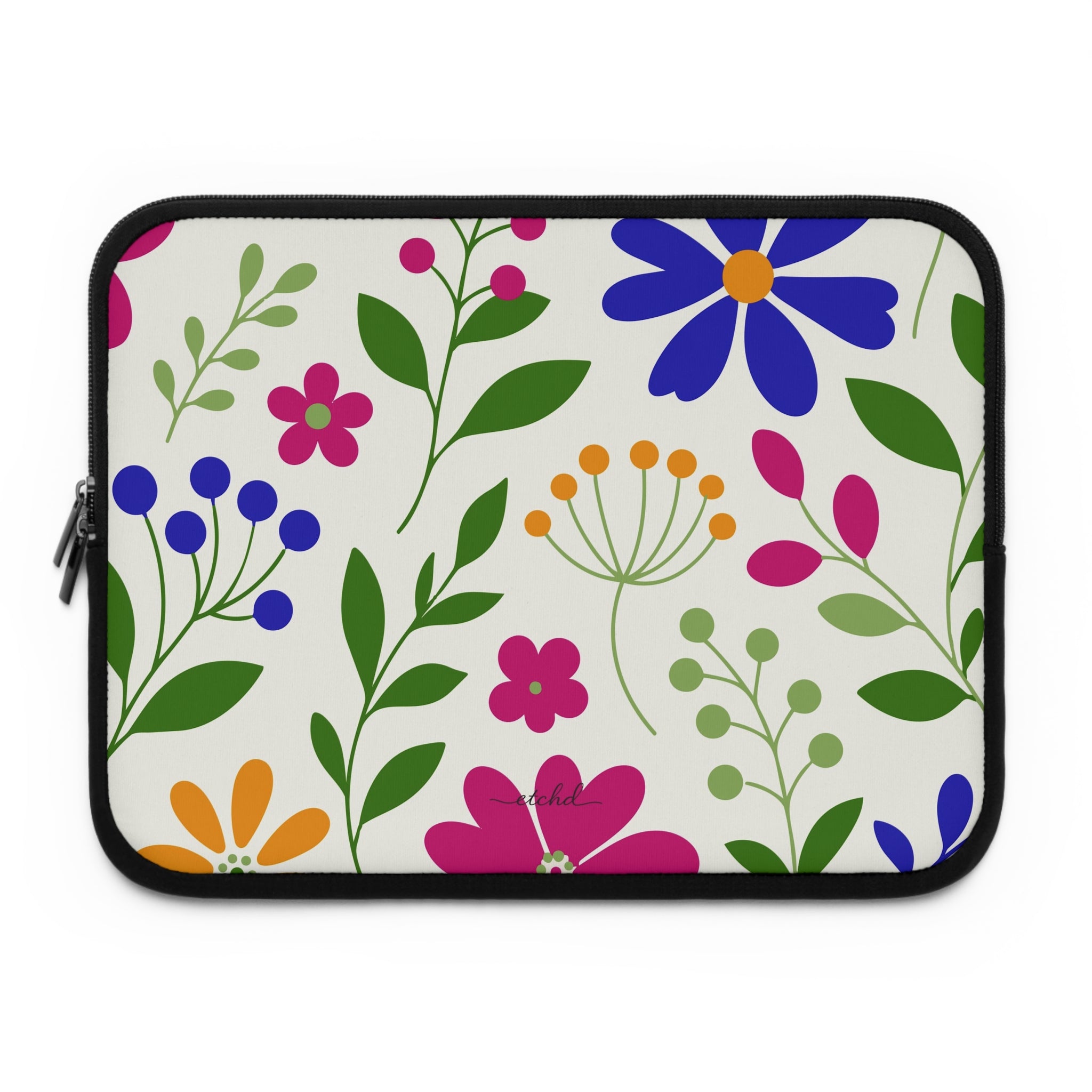 Funky Floral Laptop Sleeve by etchd