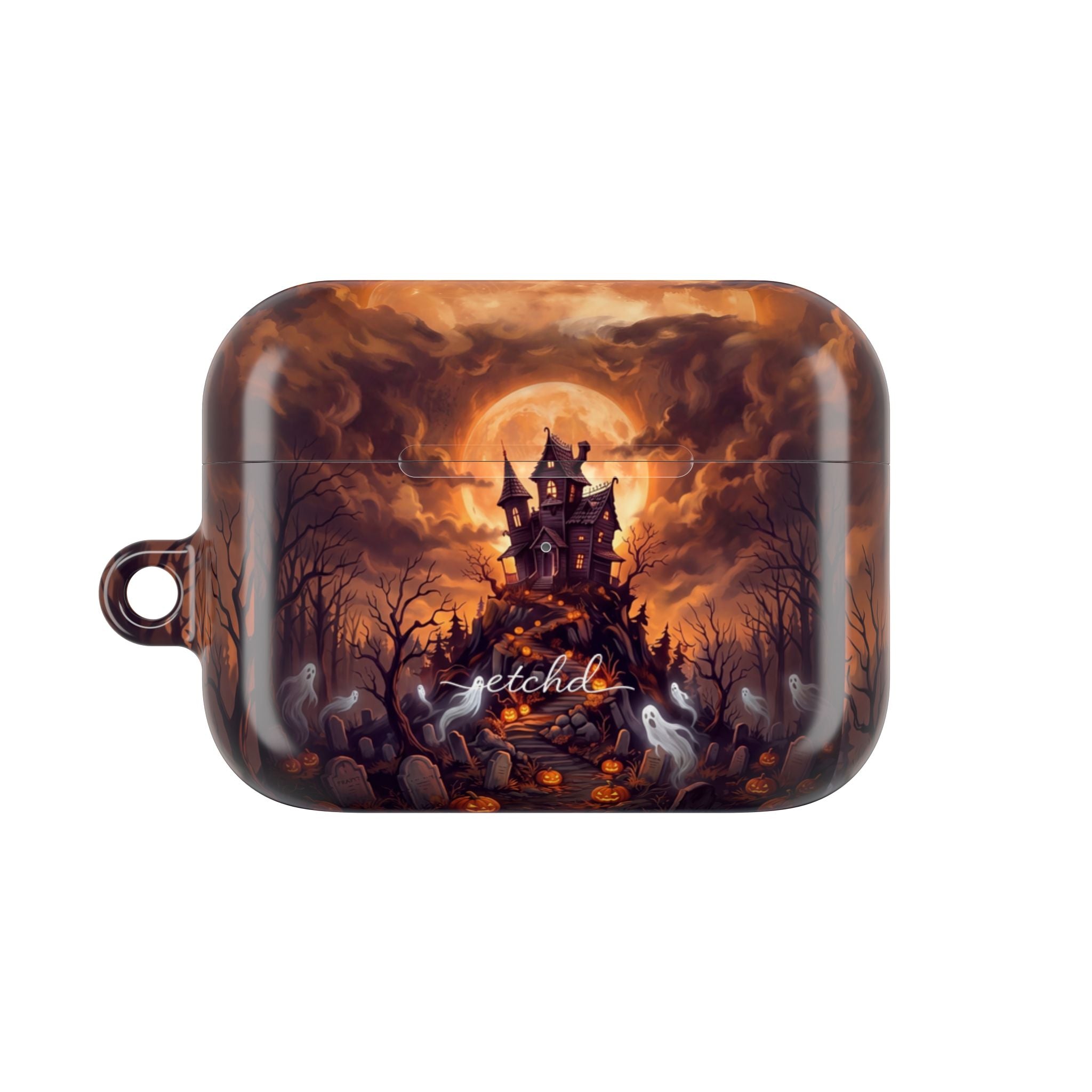 Pumpkin Hollow AirPod Case by etchd, view 2