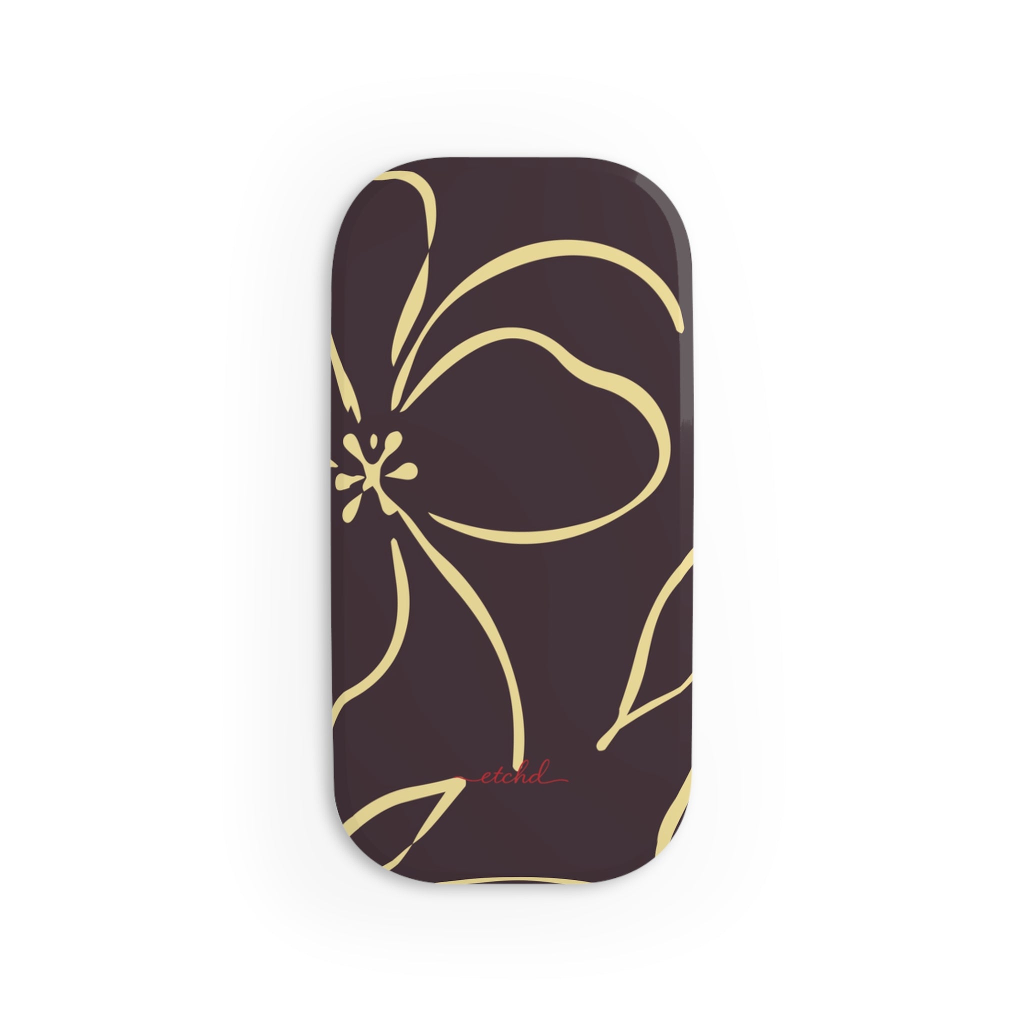 Plum & Butter Floral Anello clip per telefono di etchd, vista 2