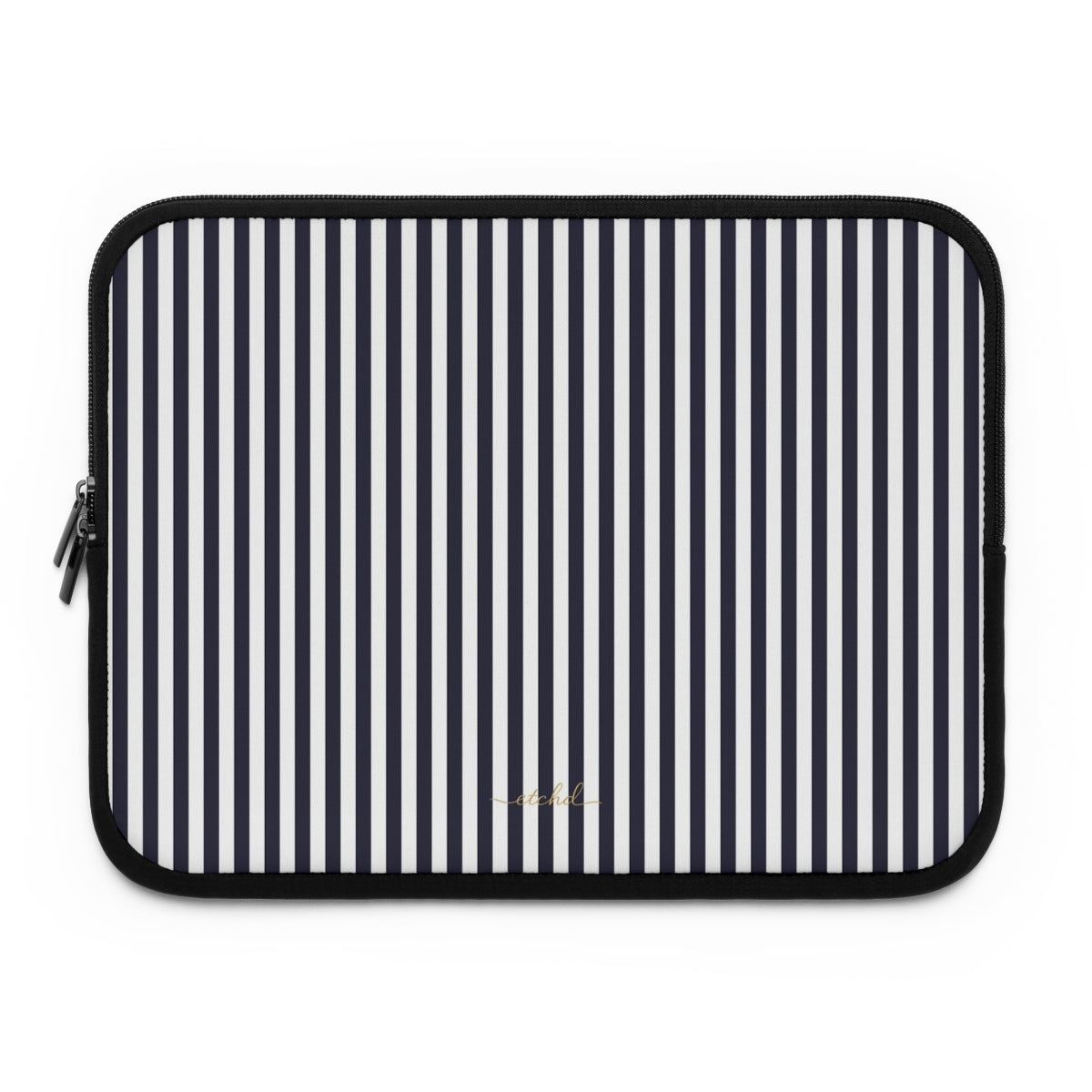 Navy & White Striped Custodia per laptop di etchd