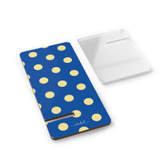 Butter And Cobalt Polka Dot Phone Stand by etchd, view 2