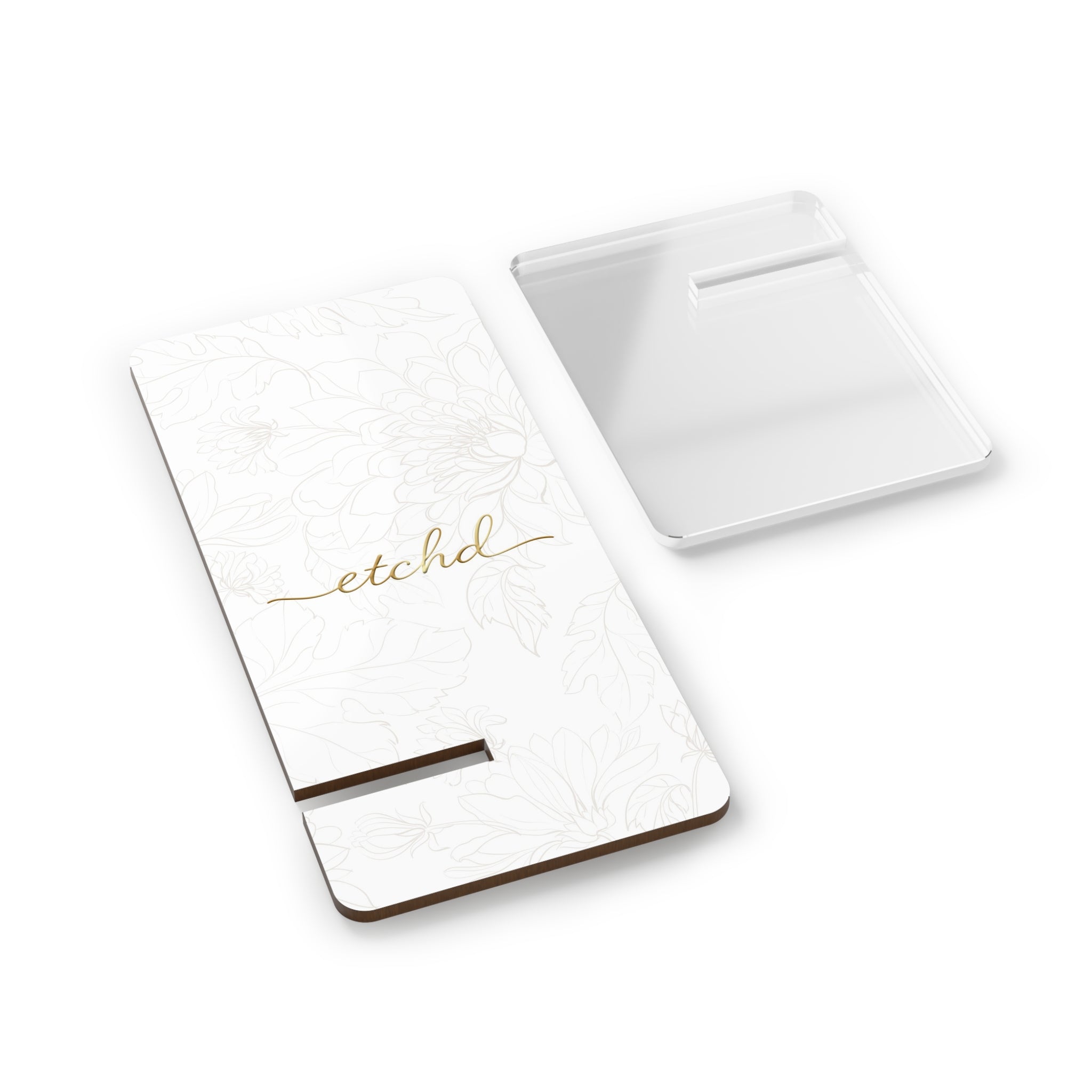 Etchd Signature White Phone Stand