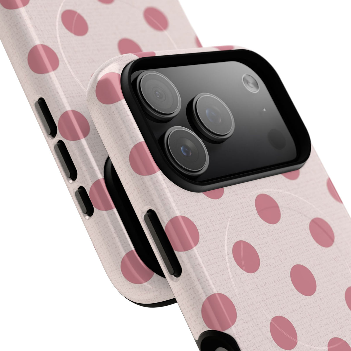 Blush & Cream Polka Dot Magnetic Phone Case by etchd, view 99