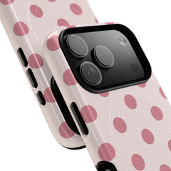 Blush & Cream Polka Dot Magnetic Phone Case by etchd, view 99