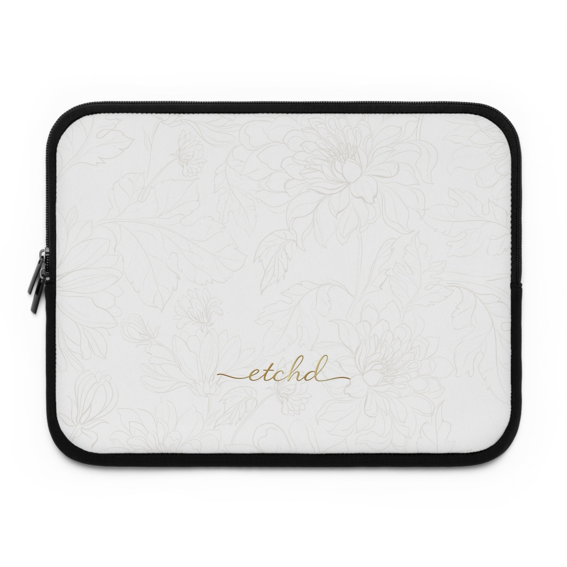 Etchd Signature White Laptop Sleeve by etchd
