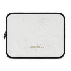 Etchd Signature White Laptop Sleeve by etchd