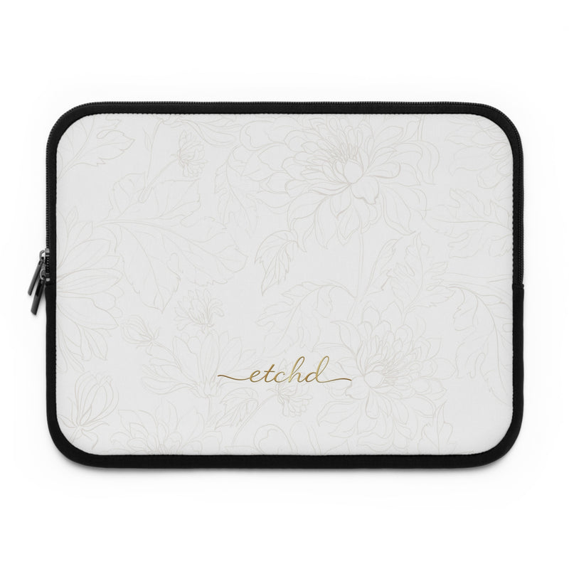 Etchd Signature White Laptophülle-zoom-