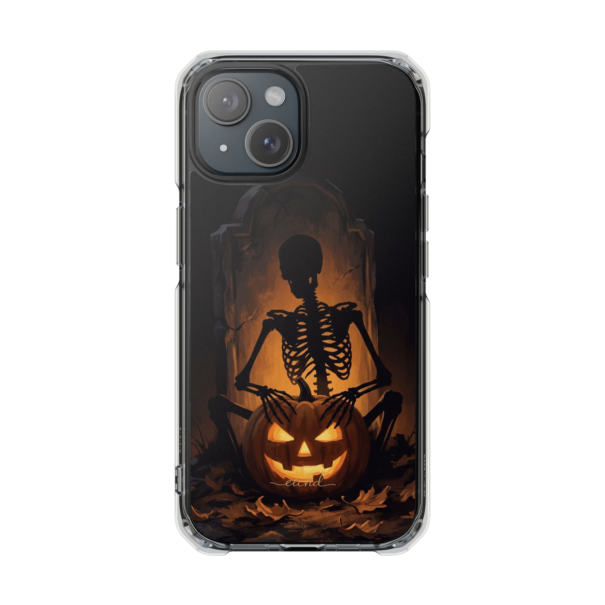 Bone Harvest Clear Magnetic Phone Case by etchd, view 2