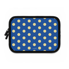 Butter And Cobalt Polka Dot Laptop Sleeve by etchd, view 2