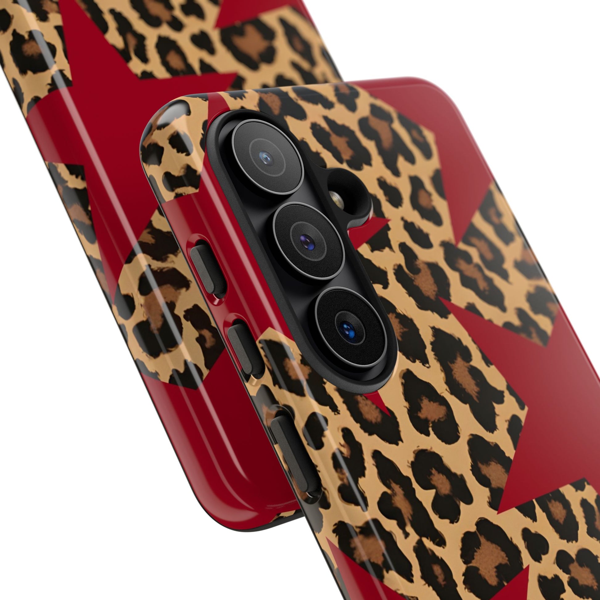 Leopard & Red Stars Phone Case by etchd, view 209