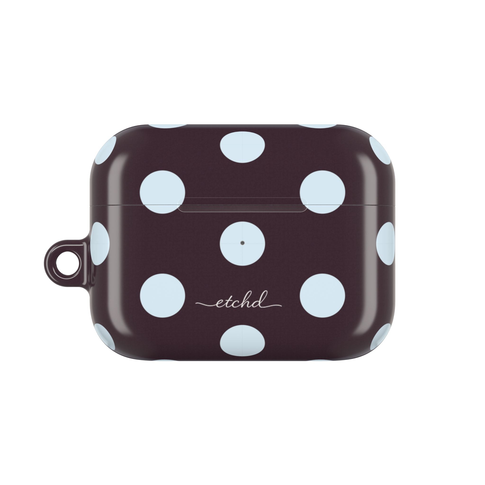 Blue & Plum Polka Dot AirPod Case by etchd, view 2
