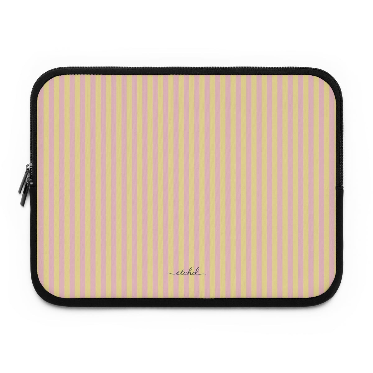 Pink & Butter Striped Funda para portátil de etchd