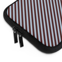 Blue & Cherry Striped Diagonal Laptop Sleeve by etchd, view 12