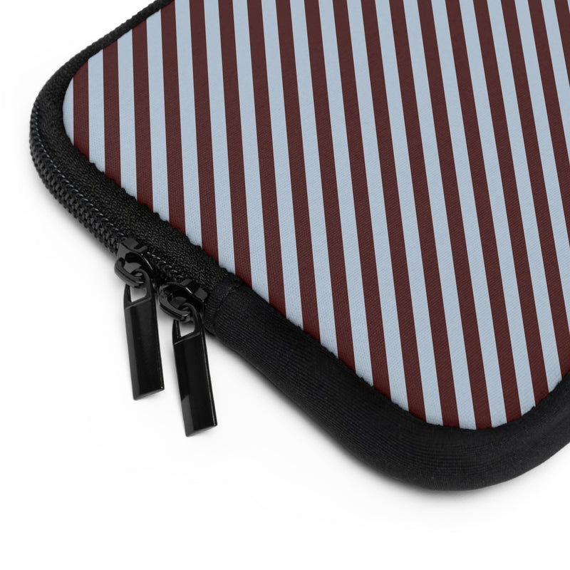 Blue & Cherry Striped Diagonal Laptop Sleeve by etchd, view 12