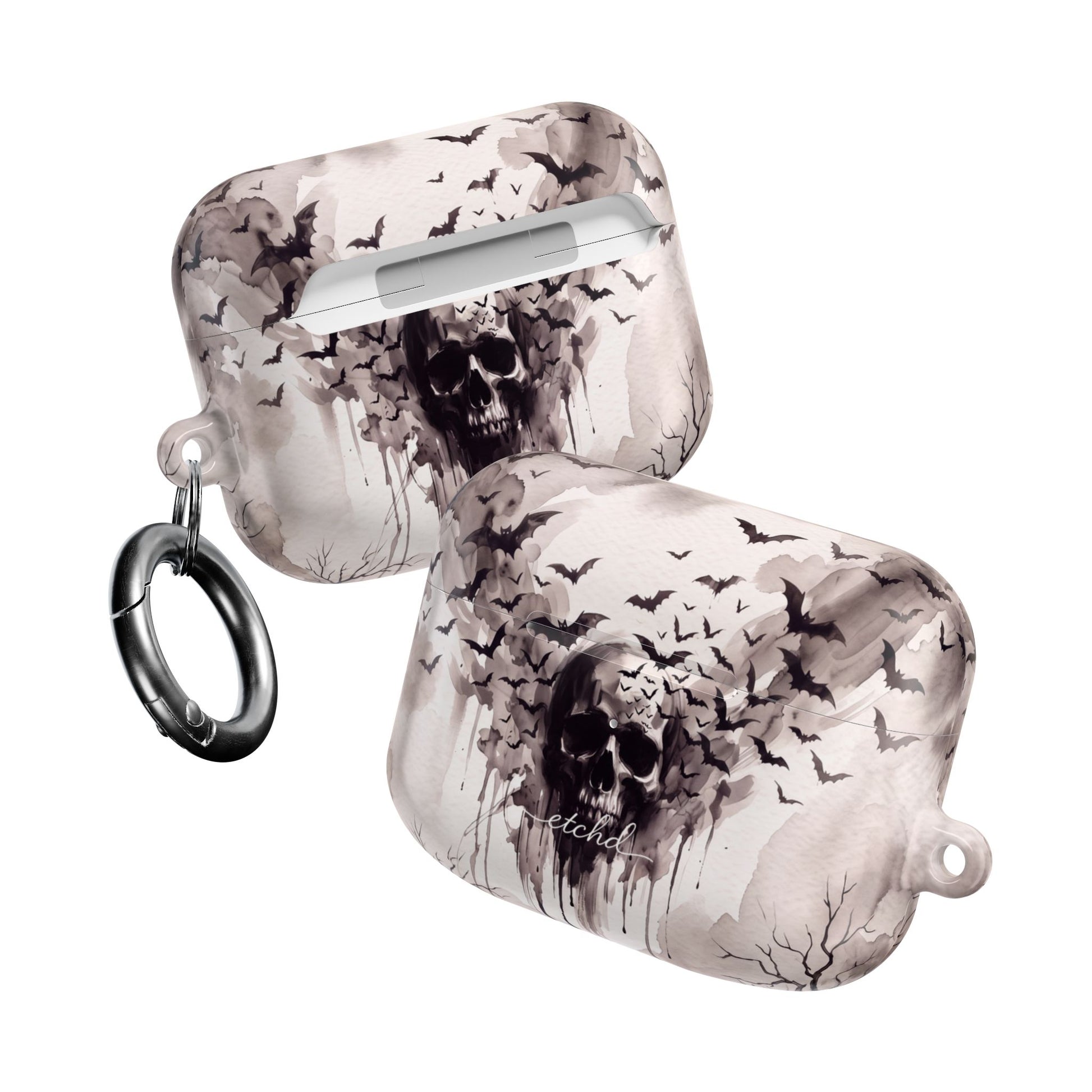 Ink Skull AirPod Case by etchd, view 10