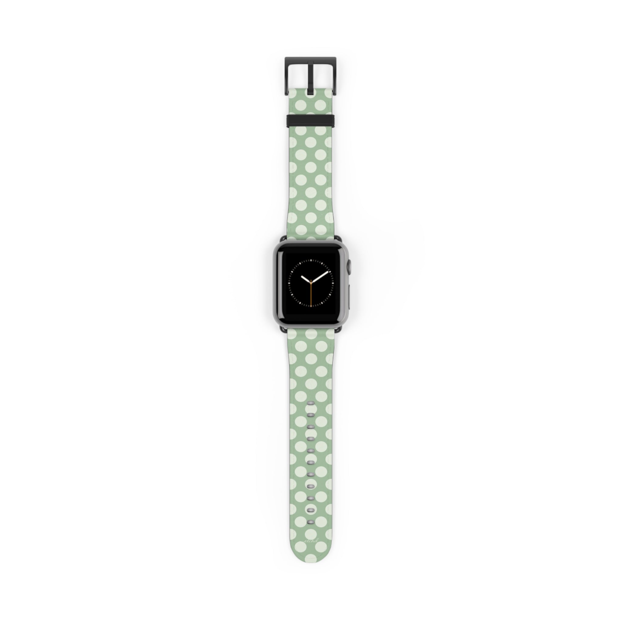 Cream & Sage Polka Dot Smartwatch Strap by etchd