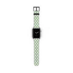 Cream & Sage Polka Dot Smartwatch Strap by etchd