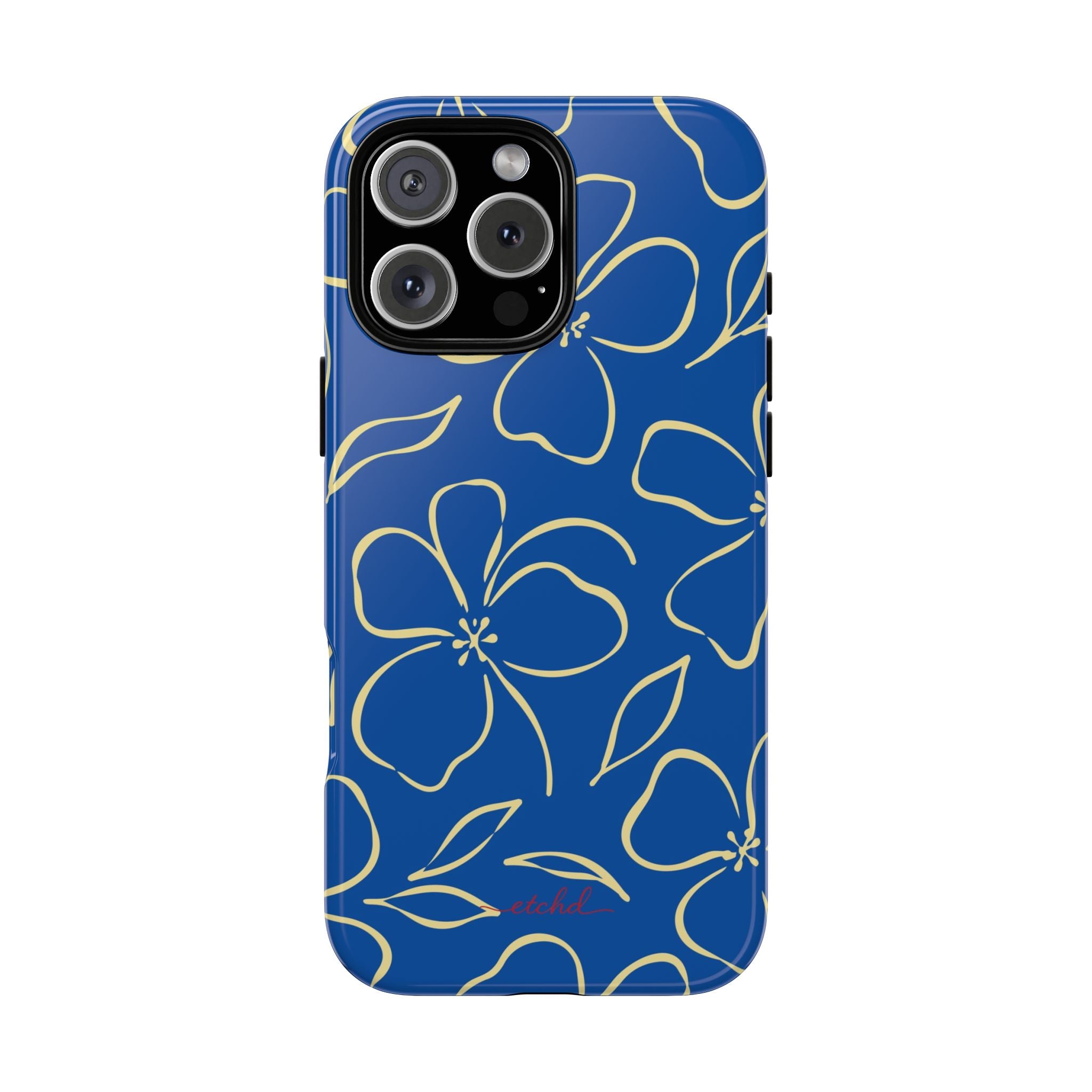 Cobalt & Butter Floral Funda para móvil de etchd
