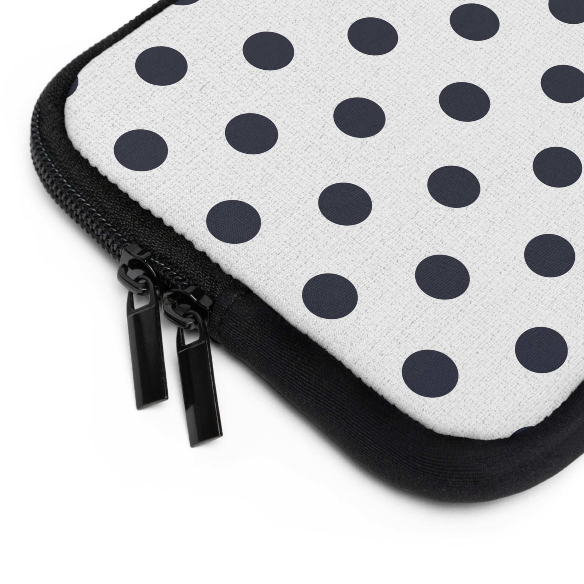 Navy And White Polka Dot Laptop Sleeve by etchd, view 12