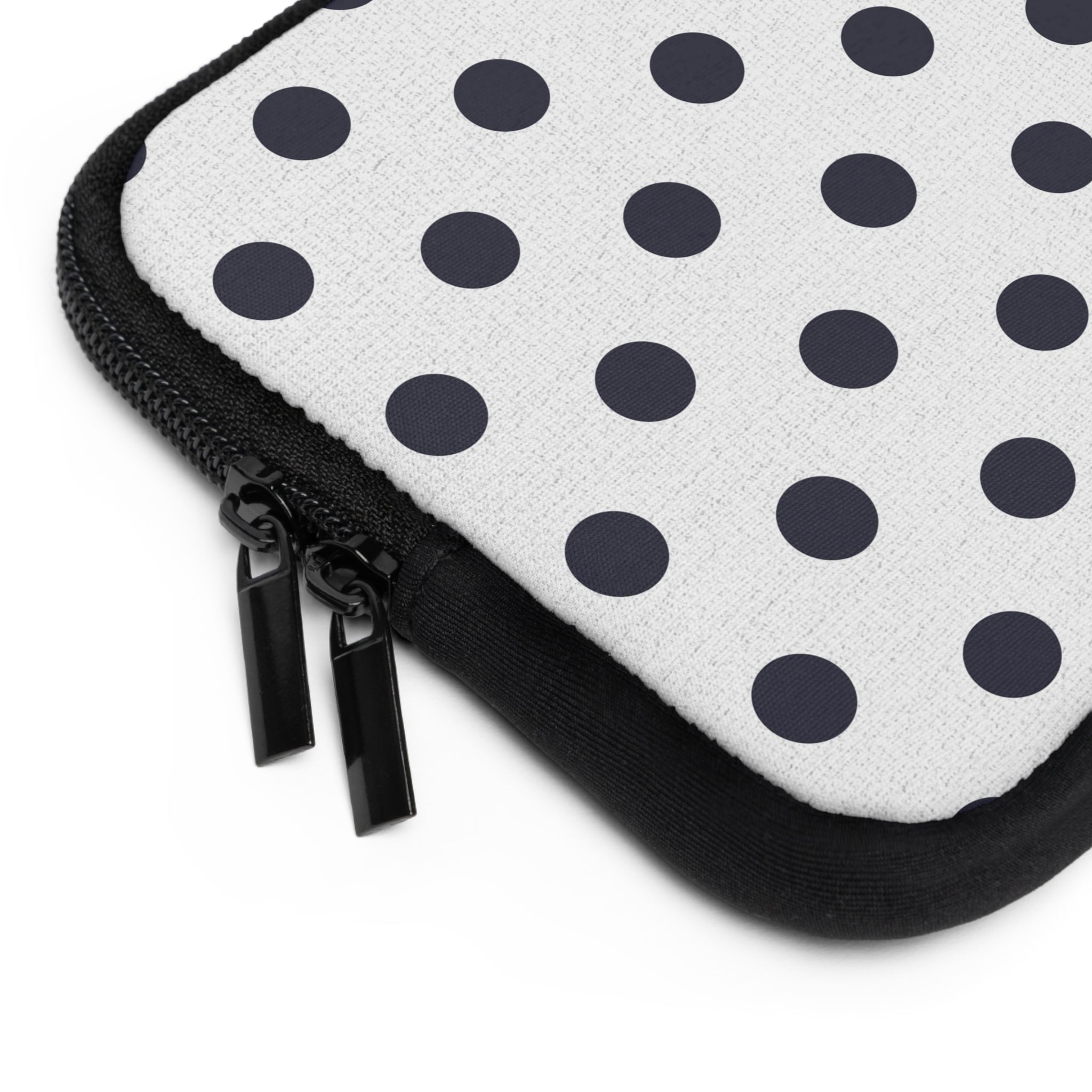 Navy And White Polka Dot Laptop Sleeve by etchd, view 12