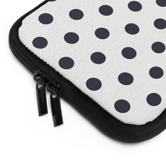 Navy And White Polka Dot Laptop Sleeve by etchd, view 12