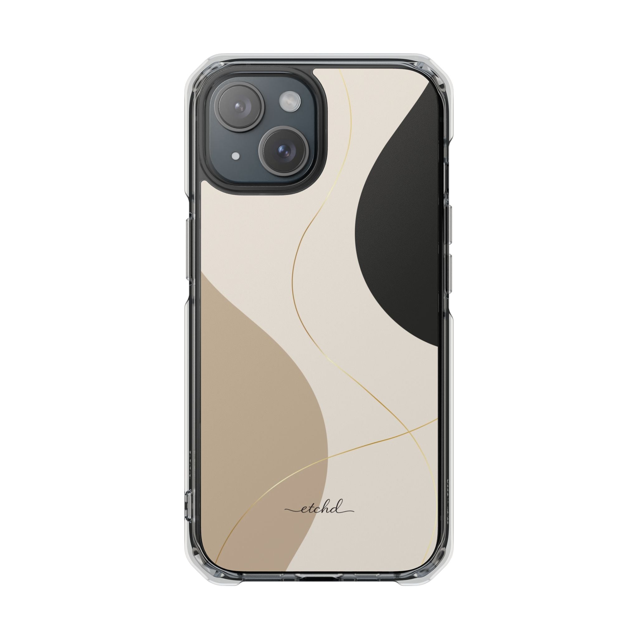 Neutral Curves Clear Magnetic Phone Case by etchd, view 2