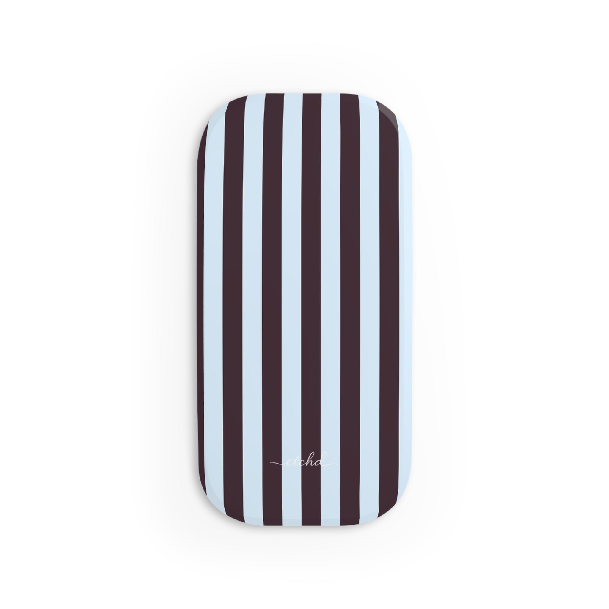 Plum & Blue Striped Click-On Phone Grip by etchd, view 2