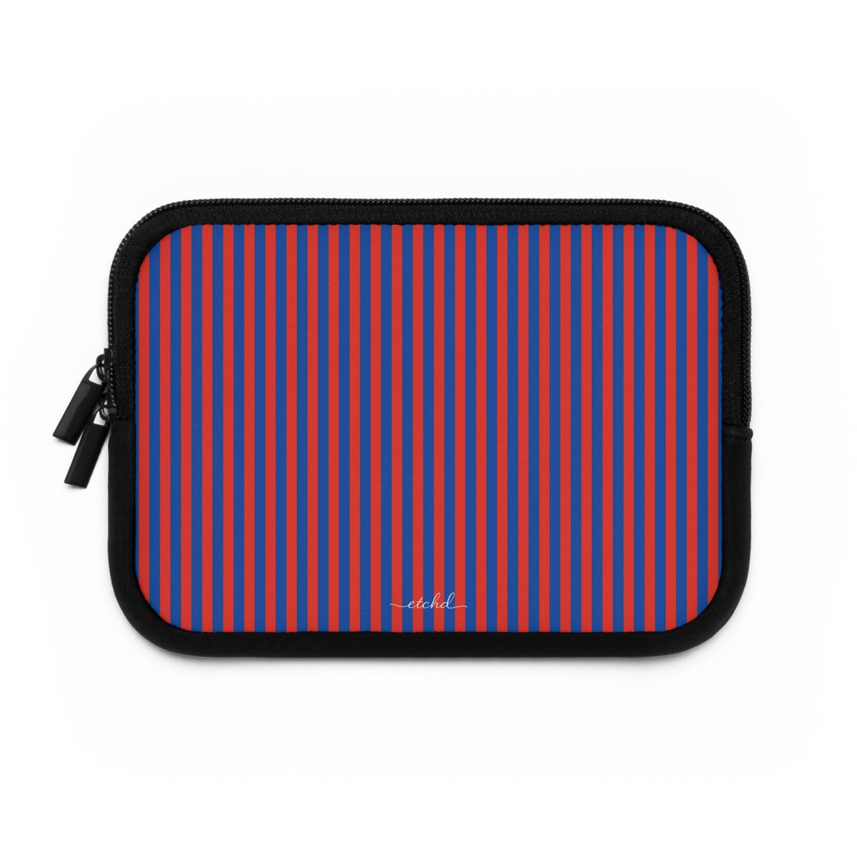 Cobalt & Poppy Striped Custodia per laptop di etchd, vista 2