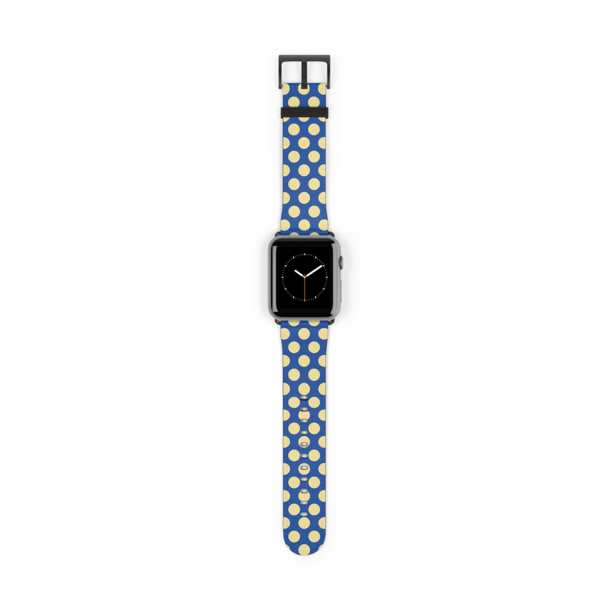 Butter & Cobalt Polka Dot Smartwatch Strap by etchd, view 2