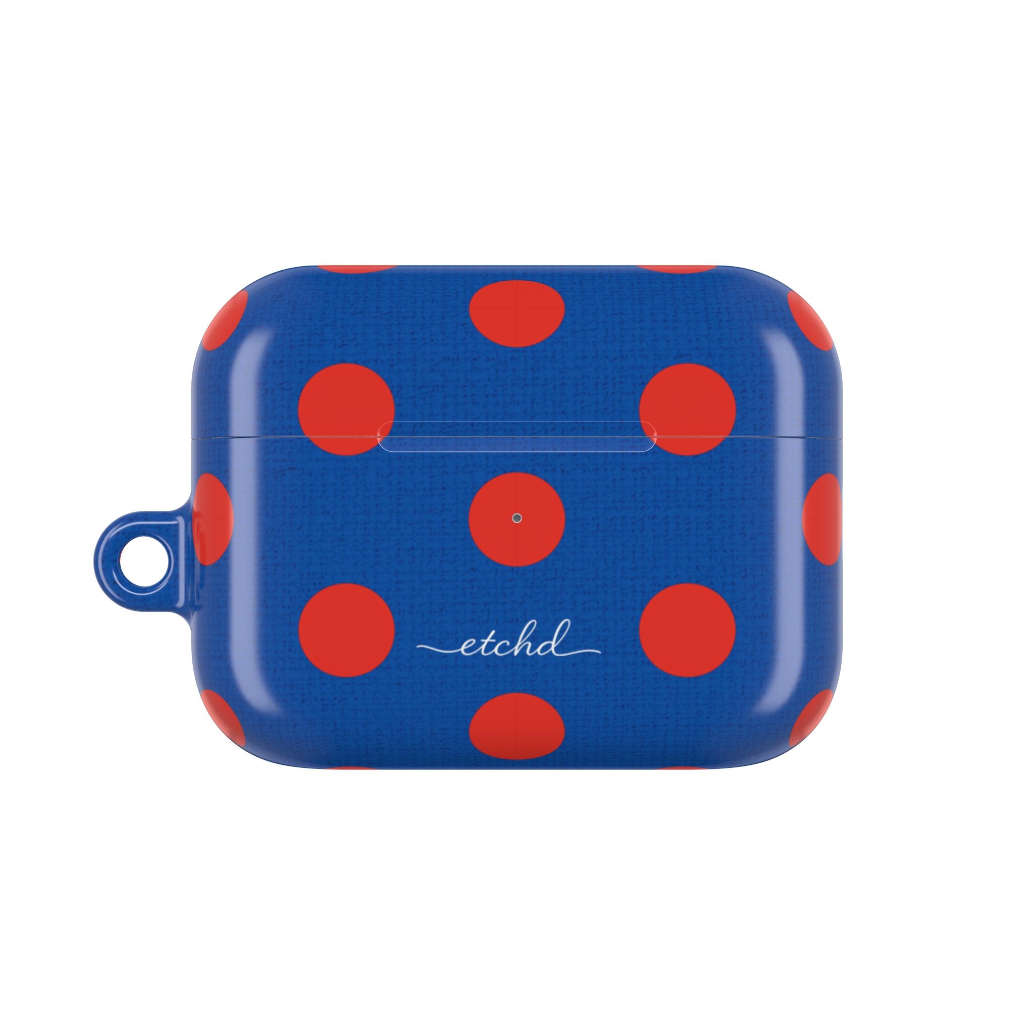 Poppy & Cobalt Polka Dot AirPod Case by etchd, view 2