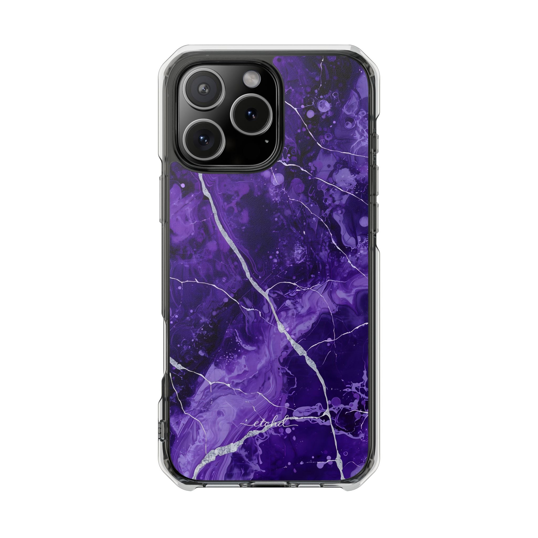 Amethyst Clear Magnetic Phone Case by etchd