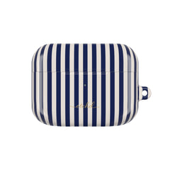 Navy & Cream Striped AirPod Case by etchd