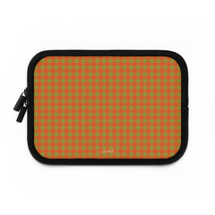 Persimmon & Wasabi Gingham Laptop Sleeve by etchd, view 2