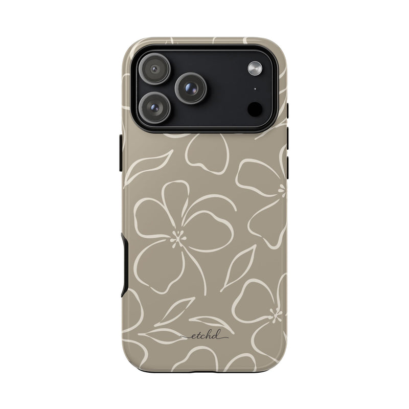 Neutral Floral Phone Case by etchd, view 60