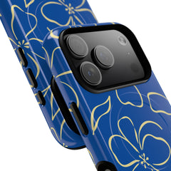 Cobalt & Butter Floral Magnetic Phone Case by etchd, view 99