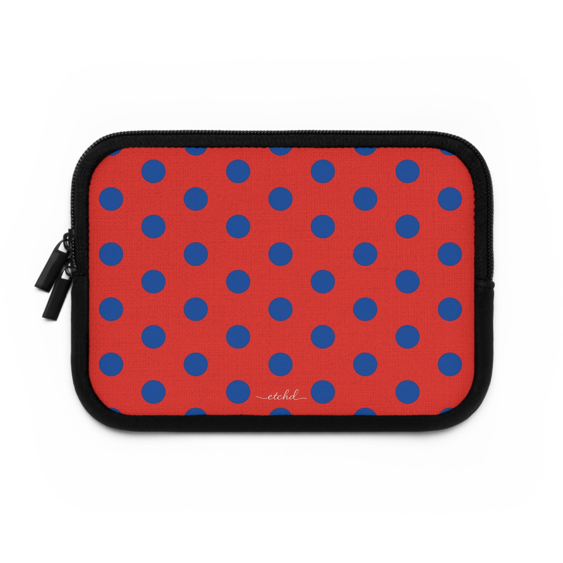 Cobalt & Poppy Polka Dot Custodia per laptop di etchd, vista 2