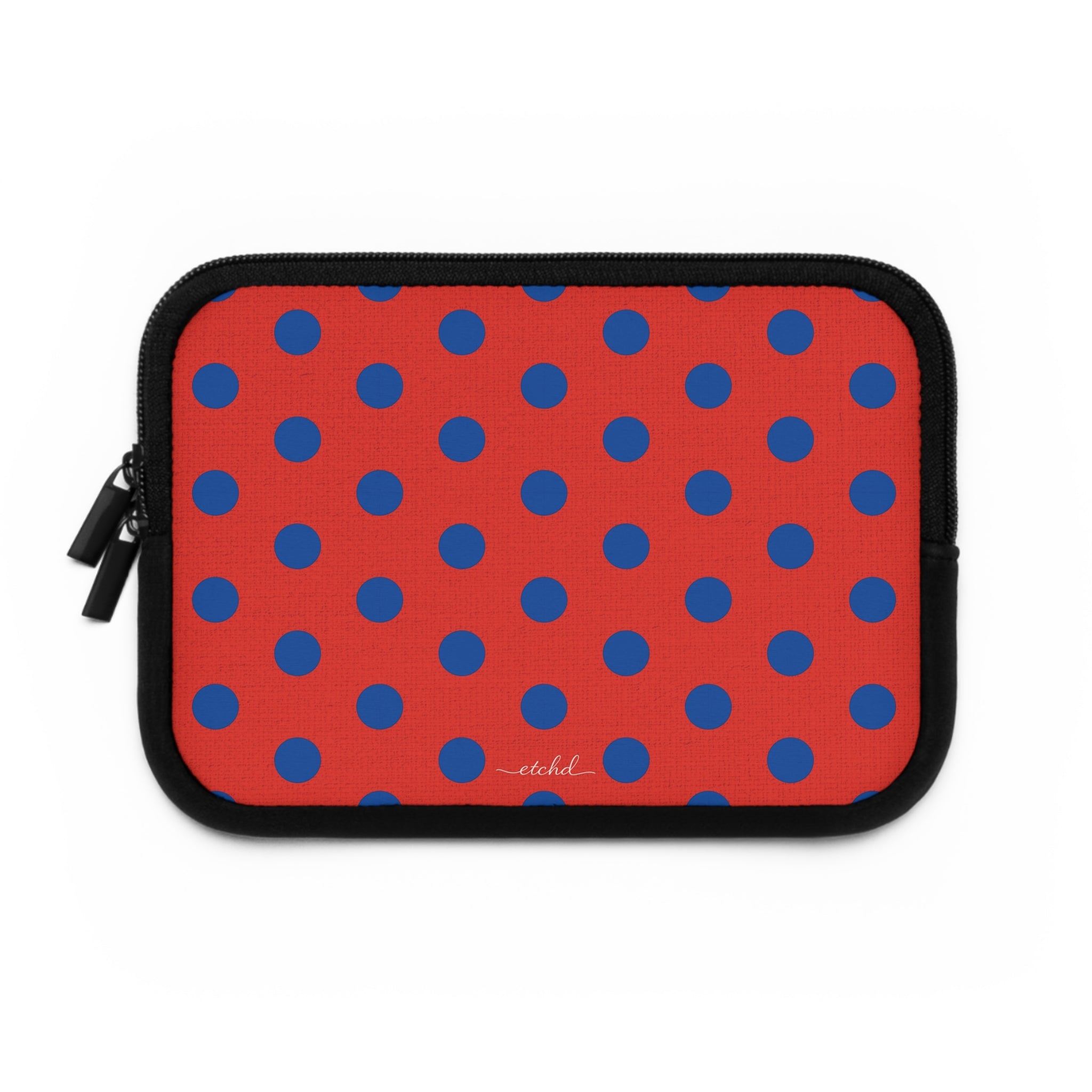 Cobalt And Poppy Polka Dot Laptop Sleeve