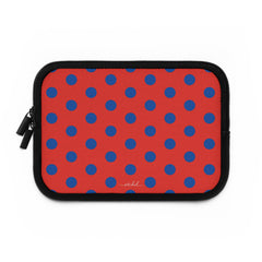 Cobalt & Poppy Polka Dot Custodia per laptop di etchd, vista 2