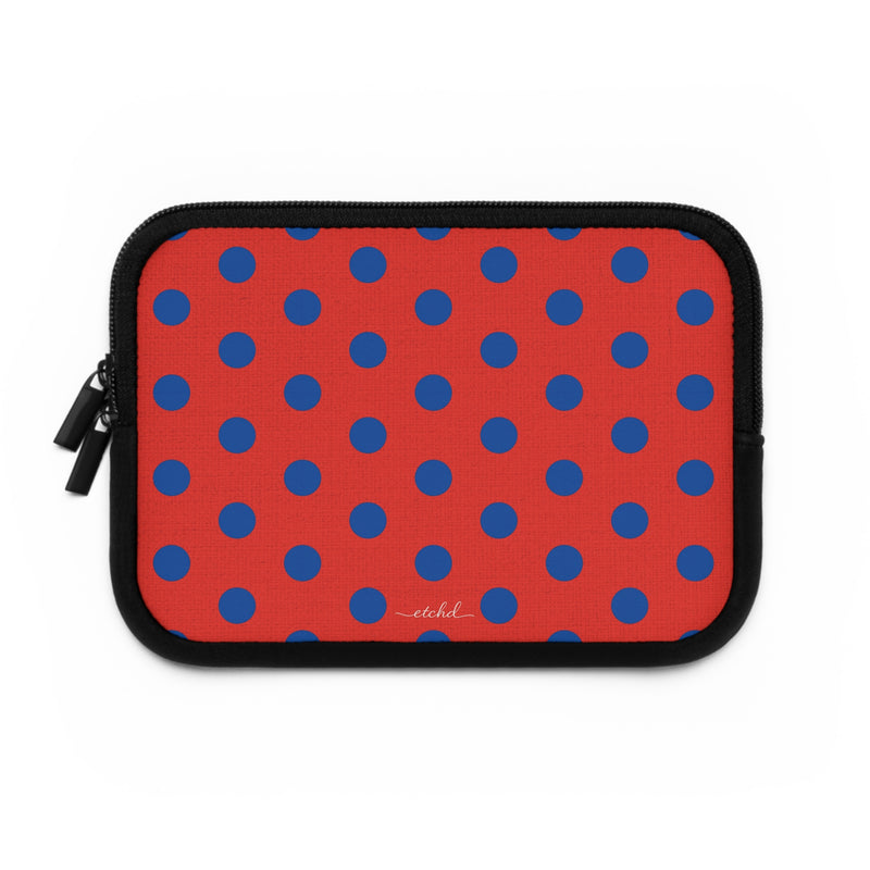 Cobalt & Poppy Polka Dot Custodia per laptop di etchd, vista 2
