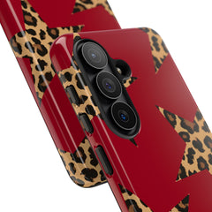 Red & Leopard Stars Phone Case by etchd, view 209