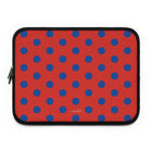 Cobalt & Poppy Polka Dot Laptop Sleeve