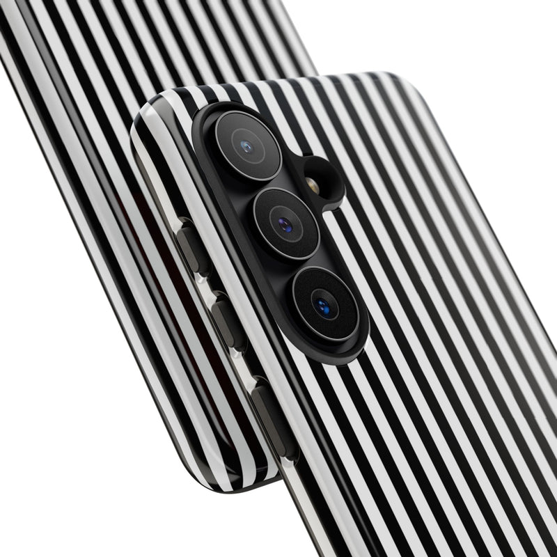 Black & White Striped Phone Case by etchd, view 209